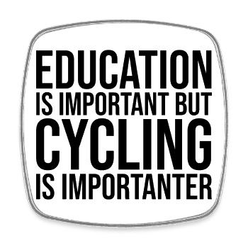 Cycling - Square fridge magnet - white - Front