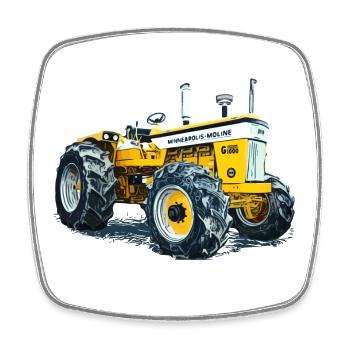 Minneapolis Tracteur G1000 - Magnet carré - blanc - Devant