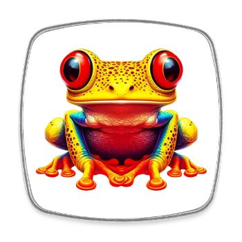 Grenouille - Magnet carré - blanc - Devant