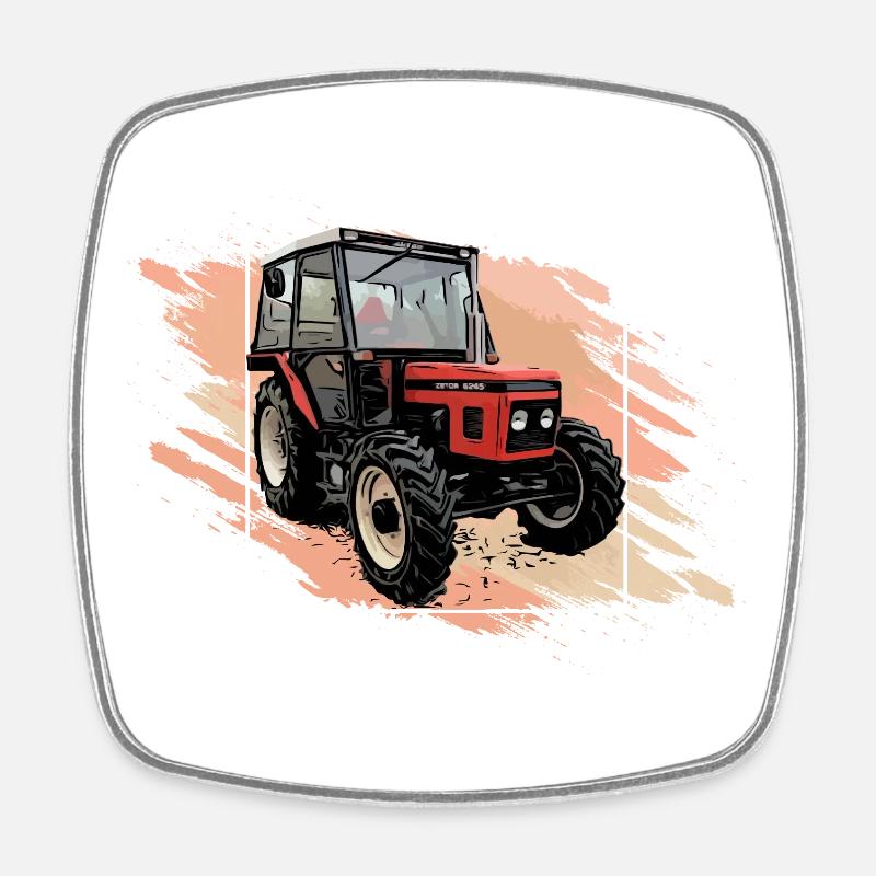 Traktor 5245 - Viereckiger Kühlschrankmagnet - Weiß