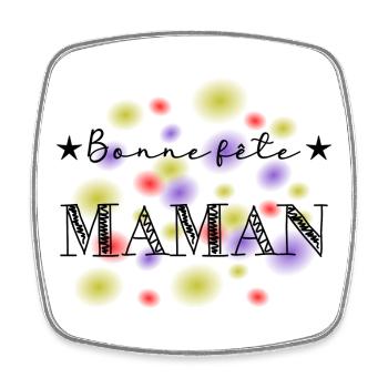 ALLES GUTE ZUM GEBURTSTAG. SCHÖNEN MUTTERTAG. MAMA - Viereckiger Kühlschrankmagnet - Weiß - Vorne