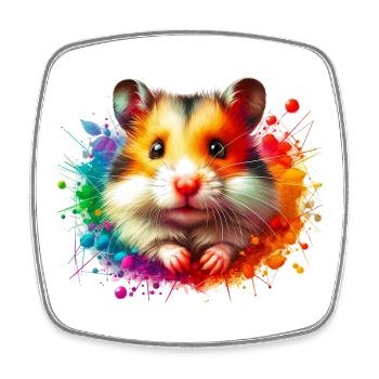 Hamster - Square fridge magnet - white - Front