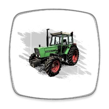 Traktor Farmer 306 - Viereckiger Kühlschrankmagnet - Weiß - Vorne
