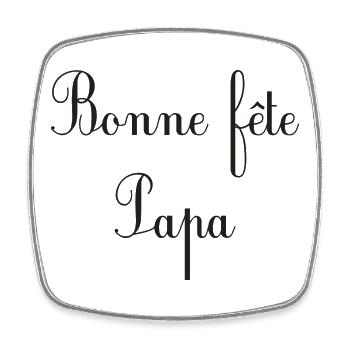 DAD. FATHER'S DAY. HAPPY FATHER'S DAY. HAPPY BIRTHDAY. - Square fridge magnet - white - Front