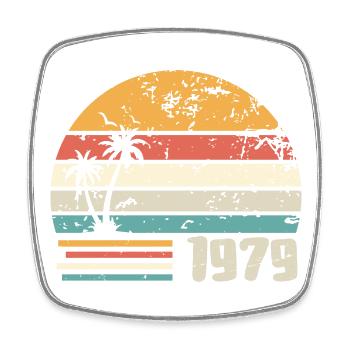 1979 Birthday Gift - Made in 1979 Retro 1979 - Square fridge magnet - white - Front