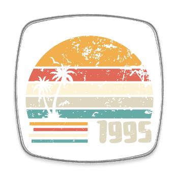 1995 Cadeau Anniversaire - Made in 1995 Rétro 1995 - Magnet carré - blanc - Devant