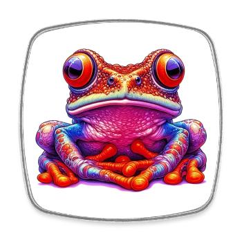 Grenouille - Magnet carré - blanc - Devant
