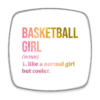 Basketball - Viereckiger Kühlschrankmagnet - Weiß - Vorne