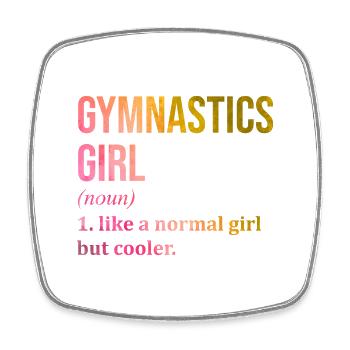 Gymnast - Square fridge magnet - white - Front