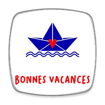 HAPPY HOLIDAYS - Square fridge magnet - white - Front
