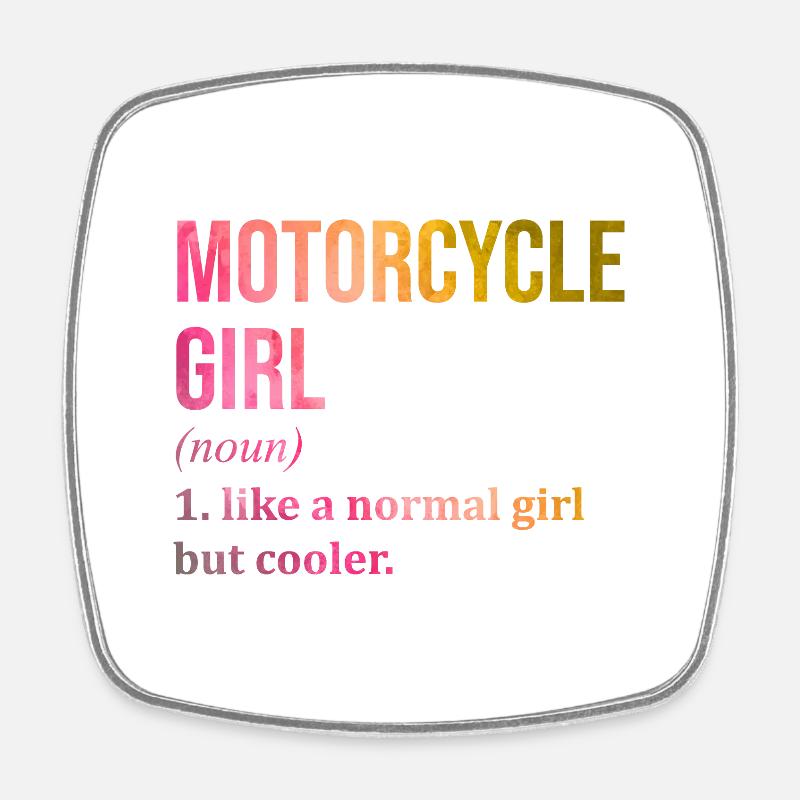 Motorrad - Viereckiger Kühlschrankmagnet - Weiß
