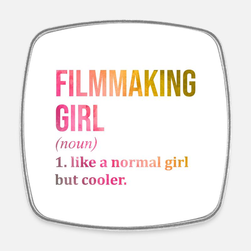 Filmmaker - Square fridge magnet - white