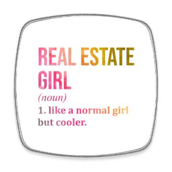 Real Estate - Square fridge magnet - white - Front