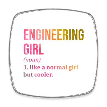 Engineering - Square fridge magnet - white - Front