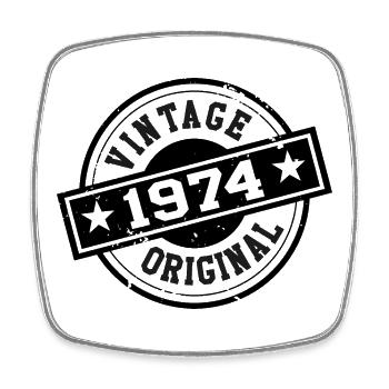 1974 ORIGINAL - Square fridge magnet - white - Front
