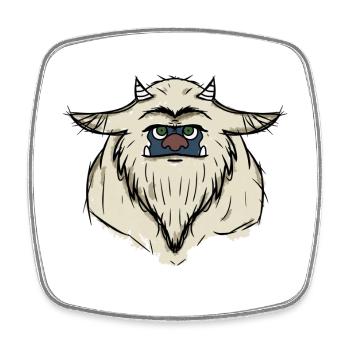 Monster eric - Square fridge magnet - white - Front