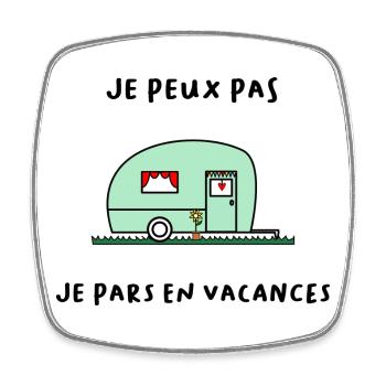 HOLIDAY. HAPPY HOLIDAYS. MISTRESS. MASTER. TEACHER - Square fridge magnet - white - Front