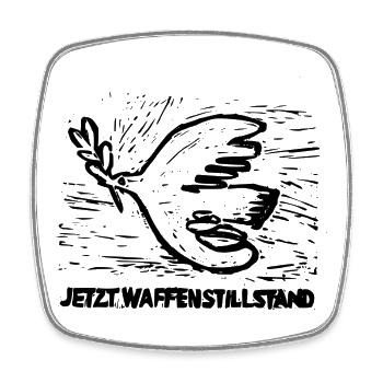 Frieden - Viereckiger Kühlschrankmagnet - Weiß - Vorne