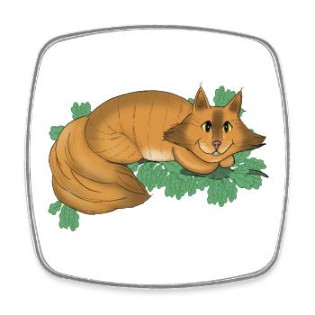 Fantasy Cheshire Grin - Square fridge magnet - white - Front