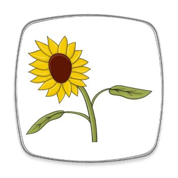 Bekleidung und Accessoires für die ganze Familie mit Girasol - Viereckiger Kühlschrankmagnet - Weiß - Vorne