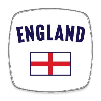 Drapeau de l’Angleterre - Magnet carré - blanc - Devant
