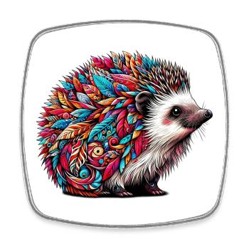 Hedgehog - Square fridge magnet - white - Front