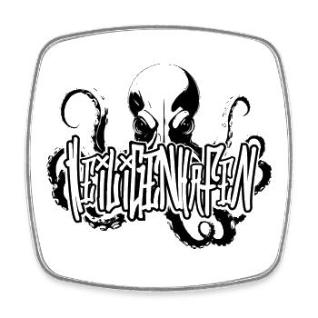 Heiligenhafen Octo Deep Dive Design - Viereckiger Kühlschrankmagnet - Weiß - Vorne