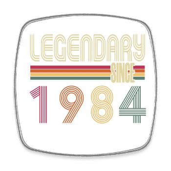 Vintage 1984 né Vintage rétro anniversaire - Magnet carré - blanc - Devant