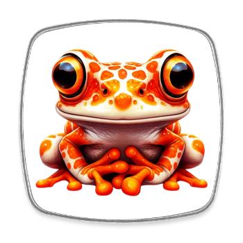 Frog - Square fridge magnet - white - Front