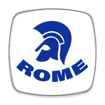 ROME - Viereckiger Kühlschrankmagnet - Weiß - Vorne