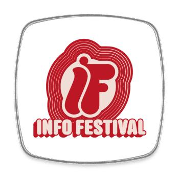 Festival & Vinyl, Retro-Inspiration - Viereckiger Kühlschrankmagnet - Weiß - Vorne