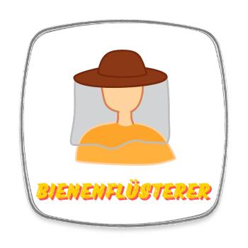 bienenflüsterer - Viereckiger Kühlschrankmagnet - Weiß - Vorne