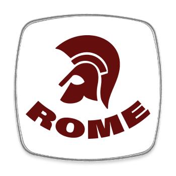 ROME - Magnet carré - blanc - Devant