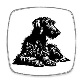 Scottish Deerhound - Square fridge magnet - white - Front