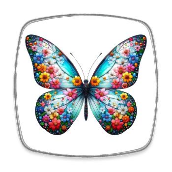 Butterfly - Square fridge magnet - white - Front
