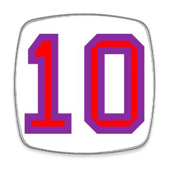 10. 10 YEARS. 10th ANNIVERSARY. 10 YEAR ANNIVERSARY. - Square fridge magnet - white - Front