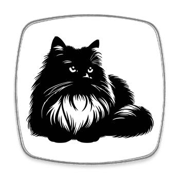 Ragdoll Katze - Viereckiger Kühlschrankmagnet - Weiß - Vorne
