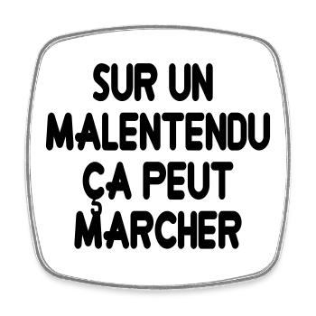 Michel Blanc - Sur un malentendu, ça peut marcher - Magnet carré - blanc - Devant