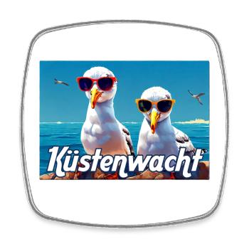 Coast Guard Seagulls - Square fridge magnet - white - Front
