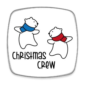 Christmas Crew - Viereckiger Kühlschrankmagnet - Weiß - Vorne