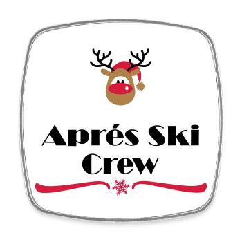 Après-ski - Magnet carré - blanc - Devant