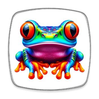 Grenouille - Magnet carré - blanc - Devant