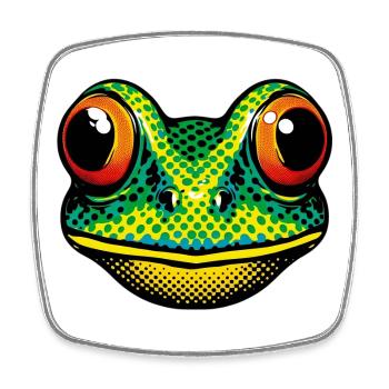 Grenouille - Magnet carré - blanc - Devant