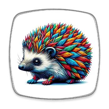 Hedgehog - Square fridge magnet - white - Front