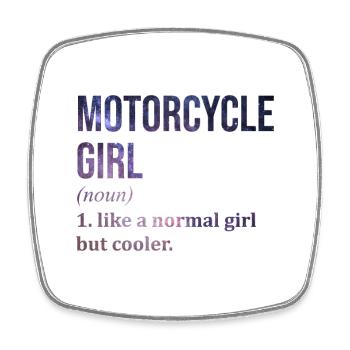 Motorrad - Viereckiger Kühlschrankmagnet - Weiß - Vorne