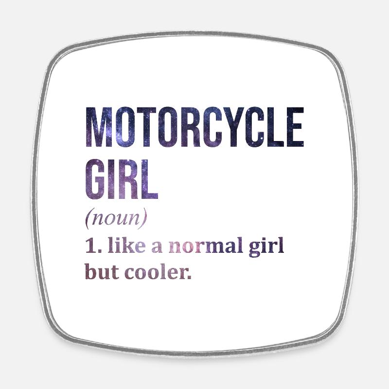 motocyclette - Magnet carré - blanc