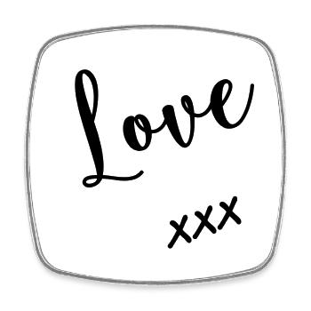 WEIHNACHTEN. PAAR. HERZ. VALENTINSTAG. GERADE VERHEIRATET. - Viereckiger Kühlschrankmagnet - Weiß - Vorne