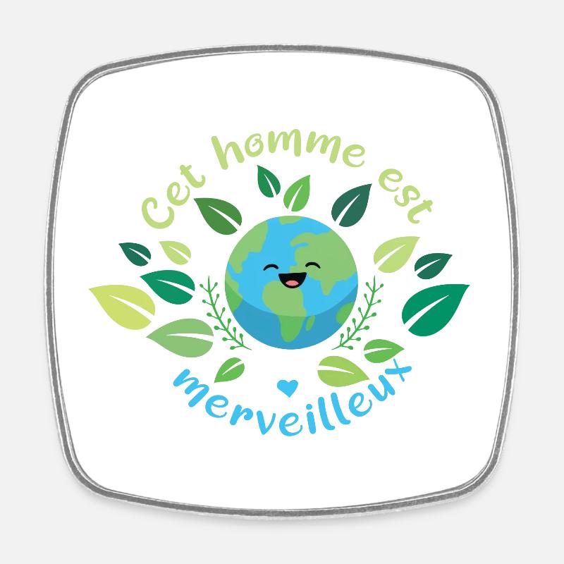 This man is Wonderful - Square fridge magnet - white