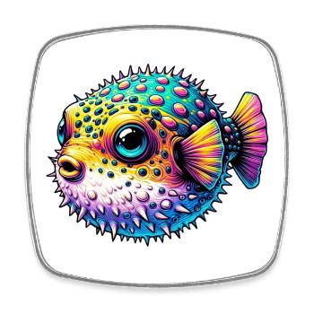 Blowfish - Magnet carré - blanc - Devant
