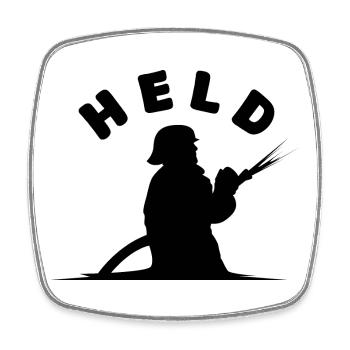 Hero Fire Brigade Firefighter Firefighter Female Icon - Square fridge magnet - white - Front
